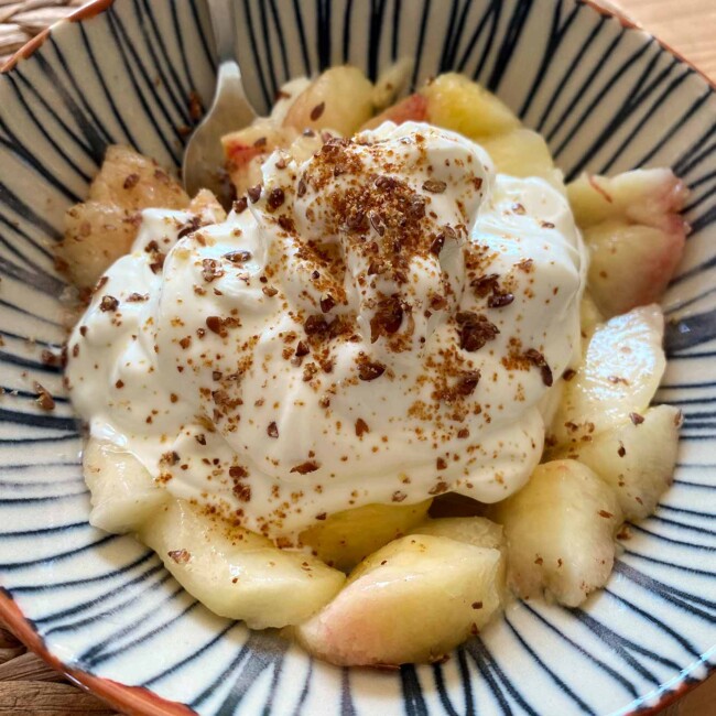 Fromage blanc aux fruits et graines de lin