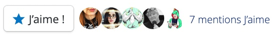 Exemple de bouton « j’aime » sur un blog WordPress, avec mon avatar.