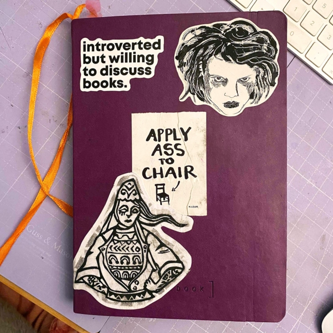 Bujo avec autocollants