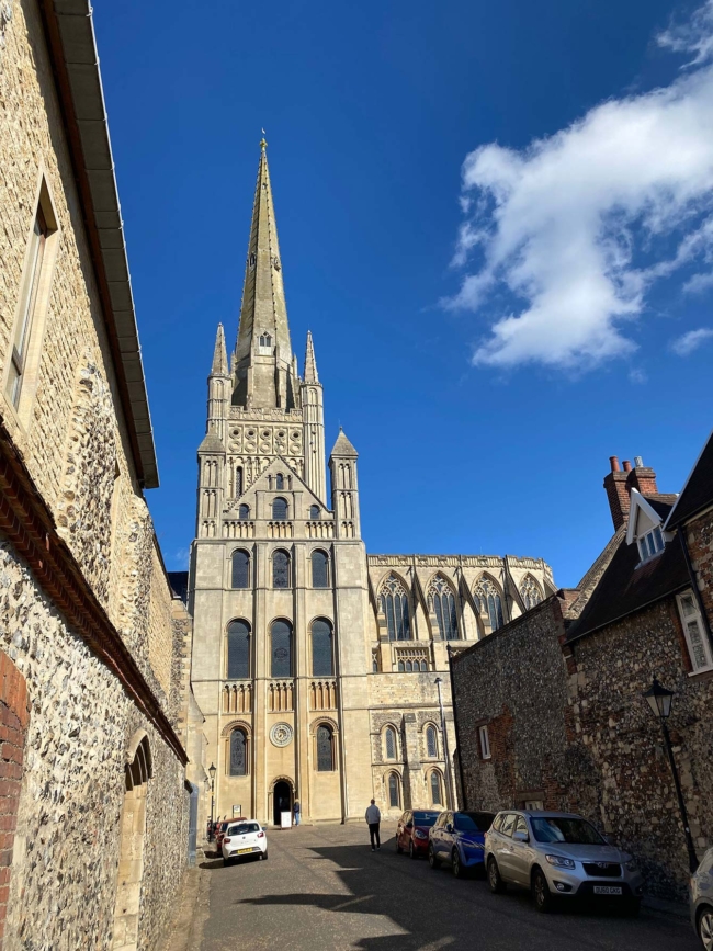 Cathédrale de Norwich vue de l’extérieur